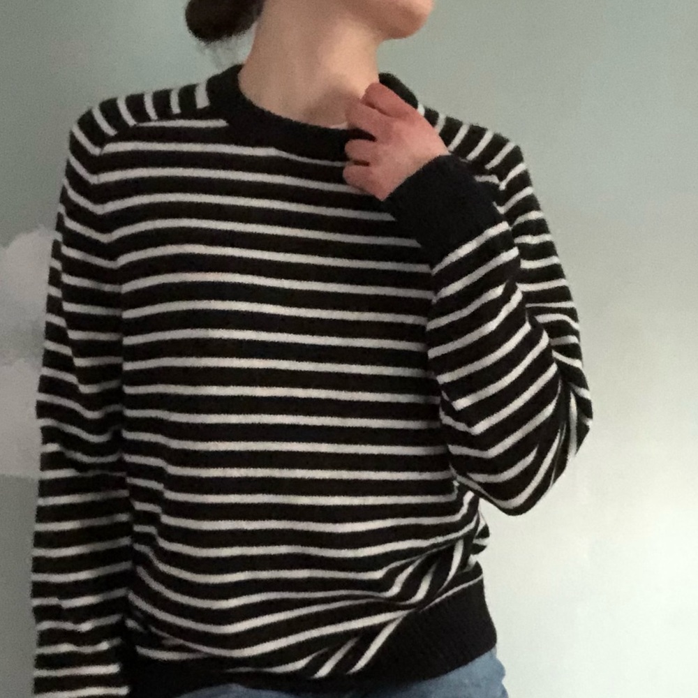 H&M Black and White Stripe Sweater